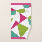 Driehoeken abstracte afdrukopgeometrische geometri bad handdoek (Handdoek)