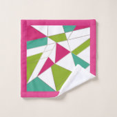 Driehoeken abstracte afdrukopgeometrische geometri bad handdoek (Wasdoekje)