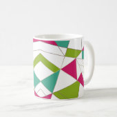 Driehoeken abstracte afdrukopgeometrische geometri koffiemok (Voorkant rechts)