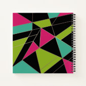 Driehoeken abstracte afdrukopgeometrische geometri notitieboek (Achterkant)