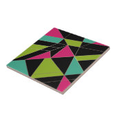 Driehoeken abstracte afdrukopgeometrische geometri tegeltje (Zijkant)