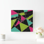 Driehoeken abstracte afdrukopgeometrische geometri vierkante klok (Huis)