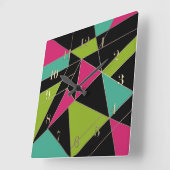 Driehoeken abstracte afdrukopgeometrische geometri vierkante klok (Hoek)