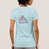 Driehoeken Abstracte oorbare kunst T-shirt (Achterkant)