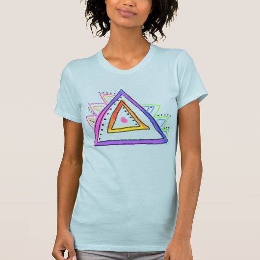 Driehoeken Abstracte oorbare kunst T-shirt (Voorkant)