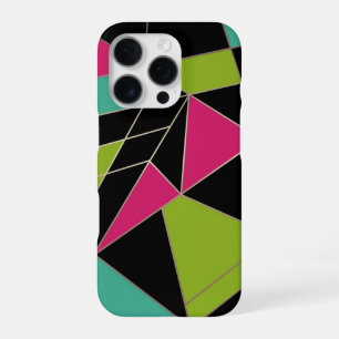 Driehoeken abstracte print geometrische geometrie  iPhone 16 pro hoesje