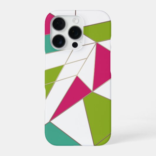 Driehoeken abstracte print geometrische geometrie iPhone hoesje (Achterkant)