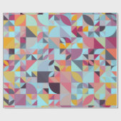 Driehoeken, bladen en kwarten cadeaupapier (Vlak)