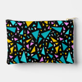 Driehoeken blauw gele kleuren op een zwarte achter etui (Achterkant)