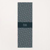 Driehoeken Blauw Wit Minimaal Patroon Yogamat (Voorkant)