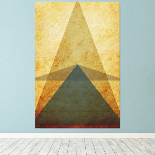 driehoeken canvas afdruk (Insitu (Houten vloer))