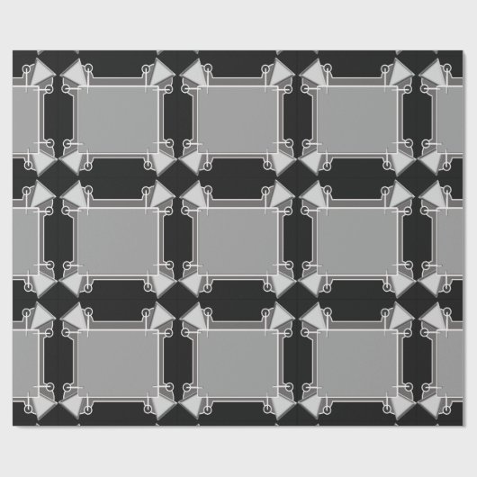 driehoeken deco cadeaupapier (Vlak)