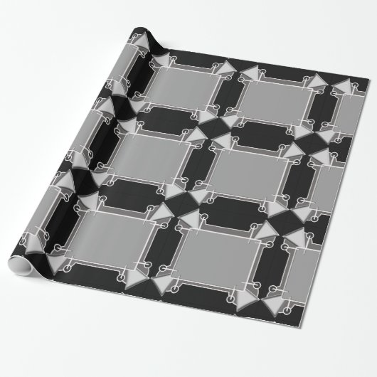 driehoeken deco cadeaupapier (Uitgerold)