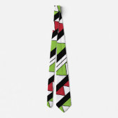 Driehoeken Diagonaal Stripspatroon Stropdas (Achterkant)