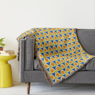 Driehoeken en kleurrijke sterren deken