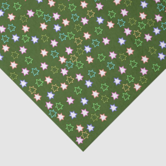 driehoeken en sterren leuk en grappig tissuepapier (Detail)