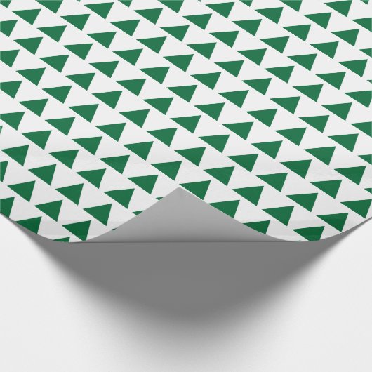 Driehoeken - Forest Green op White Cadeaupapier (Hoek)