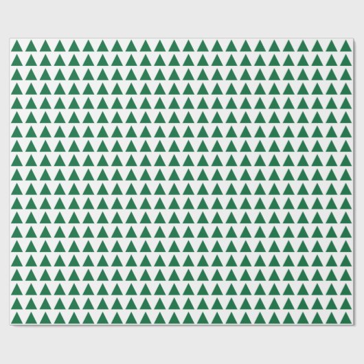 Driehoeken - Forest Green op White Cadeaupapier (Vlak)