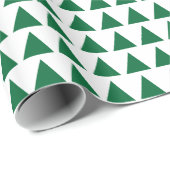 Driehoeken - Forest Green op White Cadeaupapier (Rol Hoek)