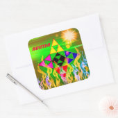 Driehoeken Galore Kind Collectie - Sticker/kleuren Vierkante Sticker (Envelop)