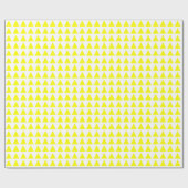 Driehoeken - Geel op Wit Cadeaupapier (Vlak)