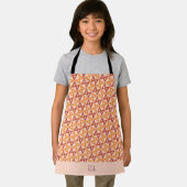 Driehoeken Geel Violet Minimaal Patroon Schort (Insitu)