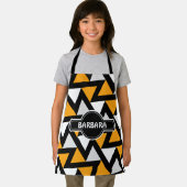 Driehoeken Geel Zwart Minimaal Patroon Schort (Insitu)