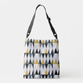 Driehoeken:  geometrisch patroon. crossbody tas (Achterkant)