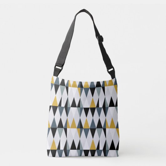 Driehoeken:  geometrisch patroon. crossbody tas (Voorkant)