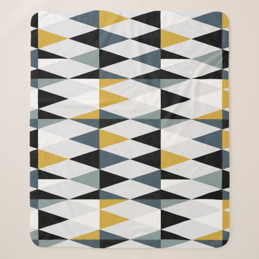 Driehoeken: geometrisch patroon. sherpa deken (Voorkant)