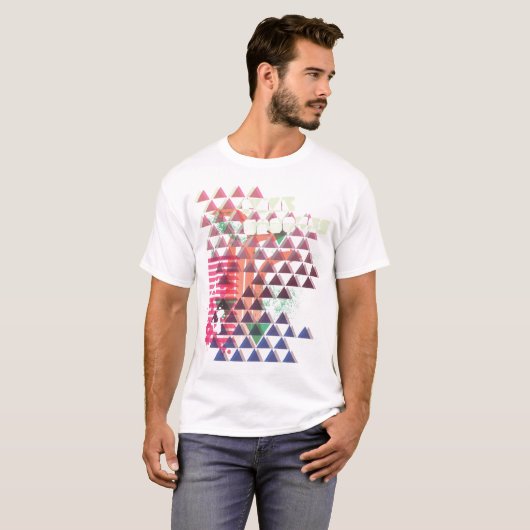 Driehoeken Geometrisch T-shirt in de stad (Voorkant volledig)