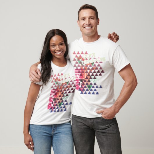 Driehoeken Geometrisch T-shirt in de stad (Unisex)