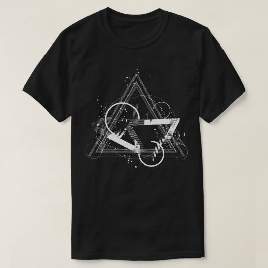 Driehoeken geometrische samenstelling t-shirt (Design voorkant)
