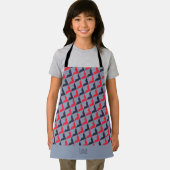 Driehoeken Grijs Rood Minimaal Patroon Schort (Insitu)