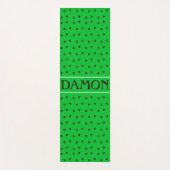 Driehoeken Groen Zwart Minimaal Patroon Yogamat (Voorkant)