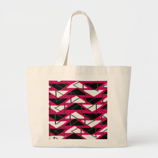 driehoeken grote tote bag (Voorkant)