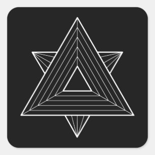 Driehoeken heilige geometrie vierkante sticker