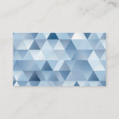 Driehoeken in blauw en grijs visitekaartje (Achterkant)