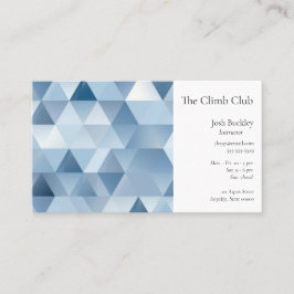 Driehoeken in blauw en grijs visitekaartje