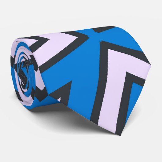 driehoeken in blauw stropdas (Opgerold)