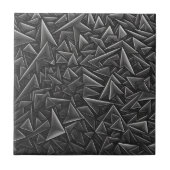 Driehoeken in Charcoal Grey Tegeltje (Voorkant)