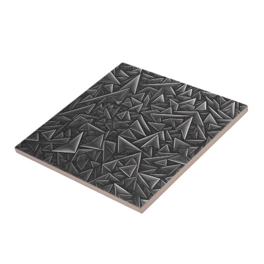 Driehoeken in Charcoal Grey Tegeltje (Zijkant)