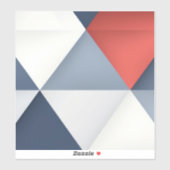 Driehoeken in grijstinten met rood sticker (Vel)