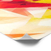 Driehoeken in levendige primaire kleuren poster (Hoek)