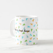 Driehoeken in pastelkleuren, modern patroon koffiemok (Voorkant links)