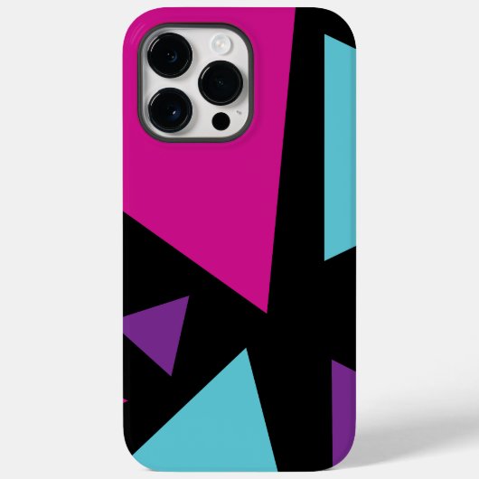 Driehoeken in roze, Paarse, blauw en zwart Case-Mate iPhone Case (Achterkant)
