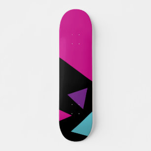 Driehoeken in roze, Paarse, blauw en zwart Persoonlijk Skateboard