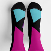 Driehoeken in roze, Paarse, blauw en zwart Sokken (Top)