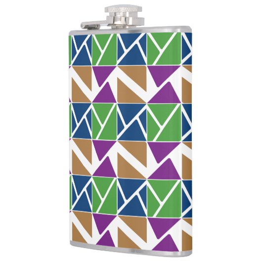 Driehoeken in verschillende hoeken Grafisch ontwer Heupfles (Links)