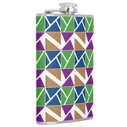 Driehoeken in verschillende hoeken Grafisch ontwer Heupfles (Rechts)